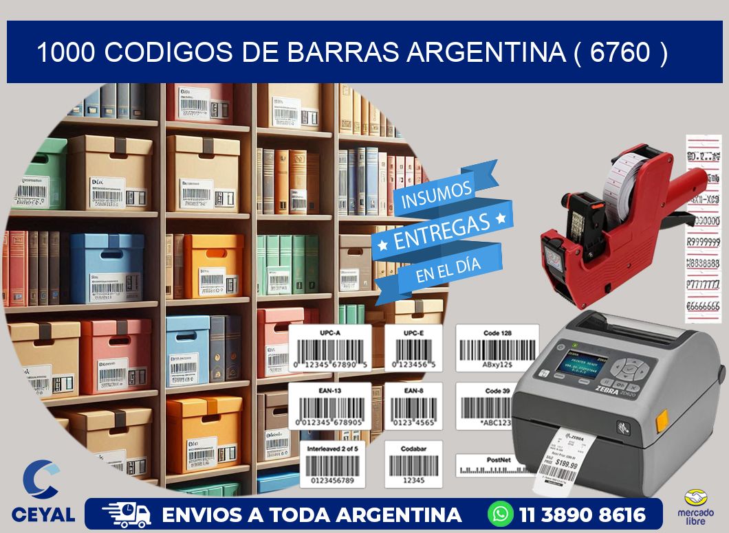 1000 codigos de barras argentina ( 6760 )