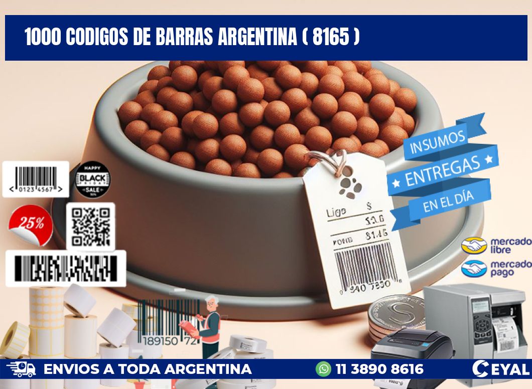 1000 codigos de barras argentina ( 8165 )