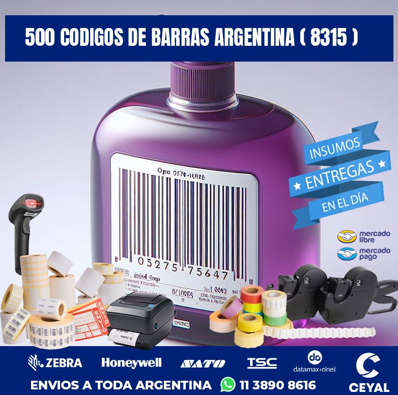 500 codigos de barras argentina ( 8315 )