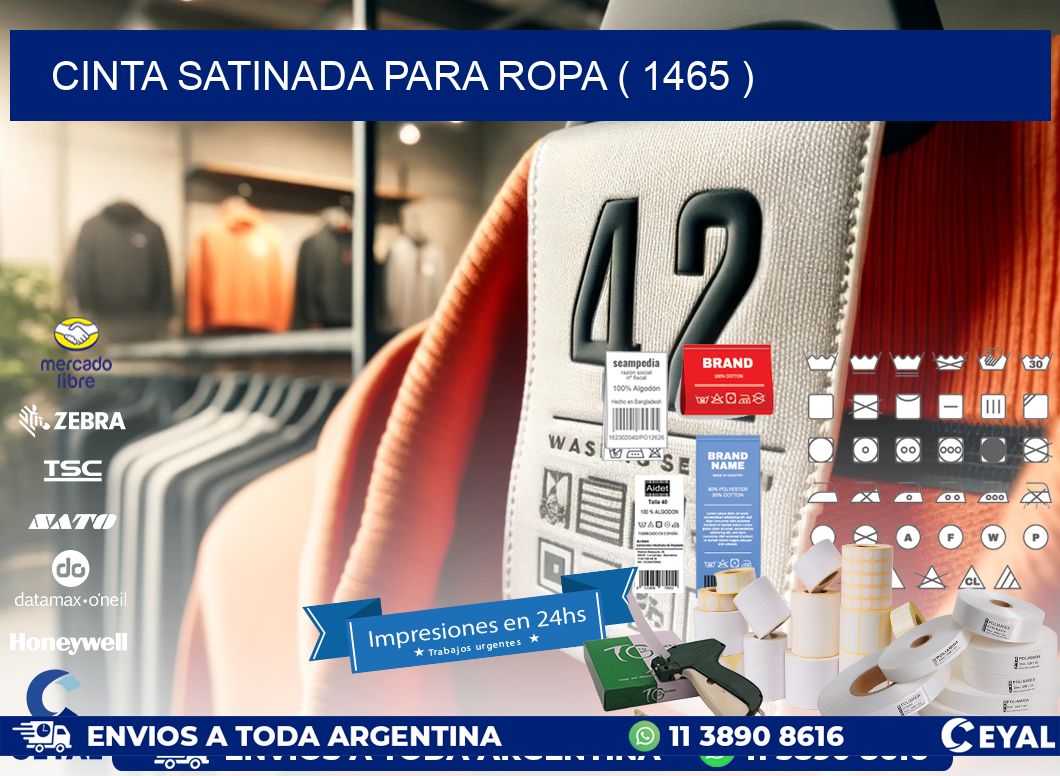CINTA SATINADA PARA ROPA ( 1465 )
