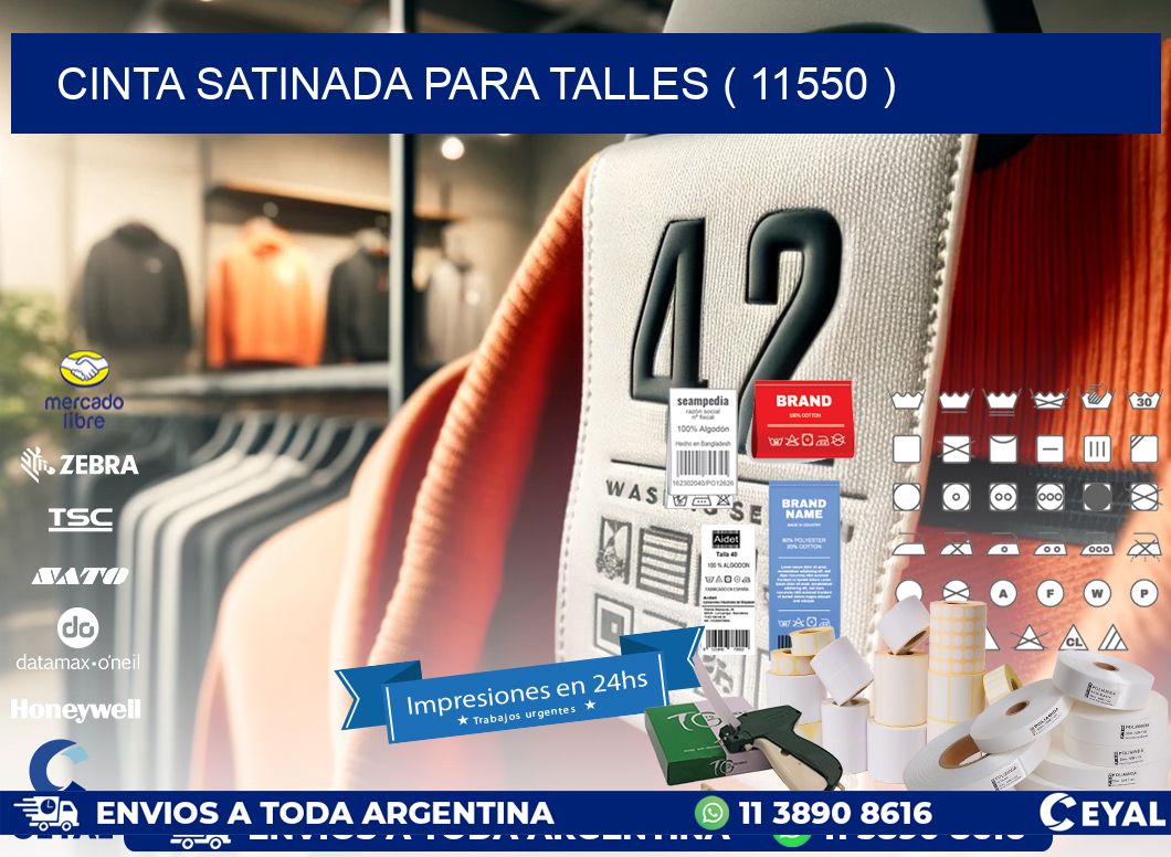 CINTA SATINADA PARA TALLES ( 11550 )