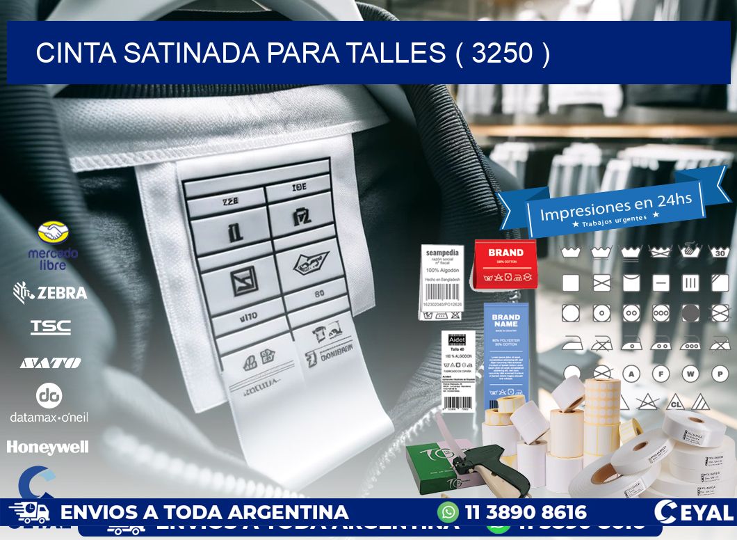 CINTA SATINADA PARA TALLES ( 3250 )