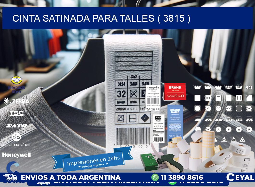 CINTA SATINADA PARA TALLES ( 3815 )