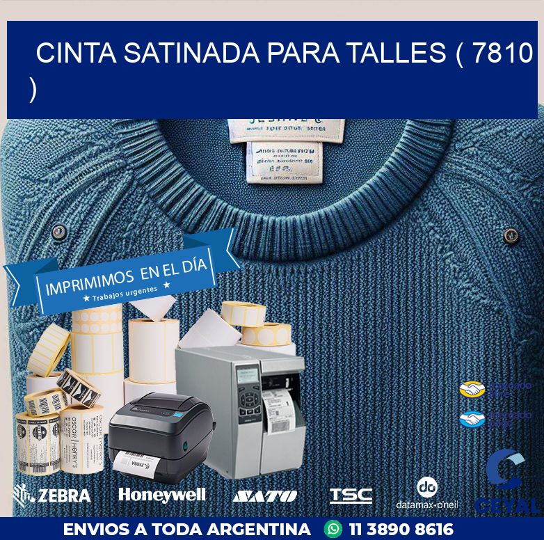 CINTA SATINADA PARA TALLES ( 7810 )