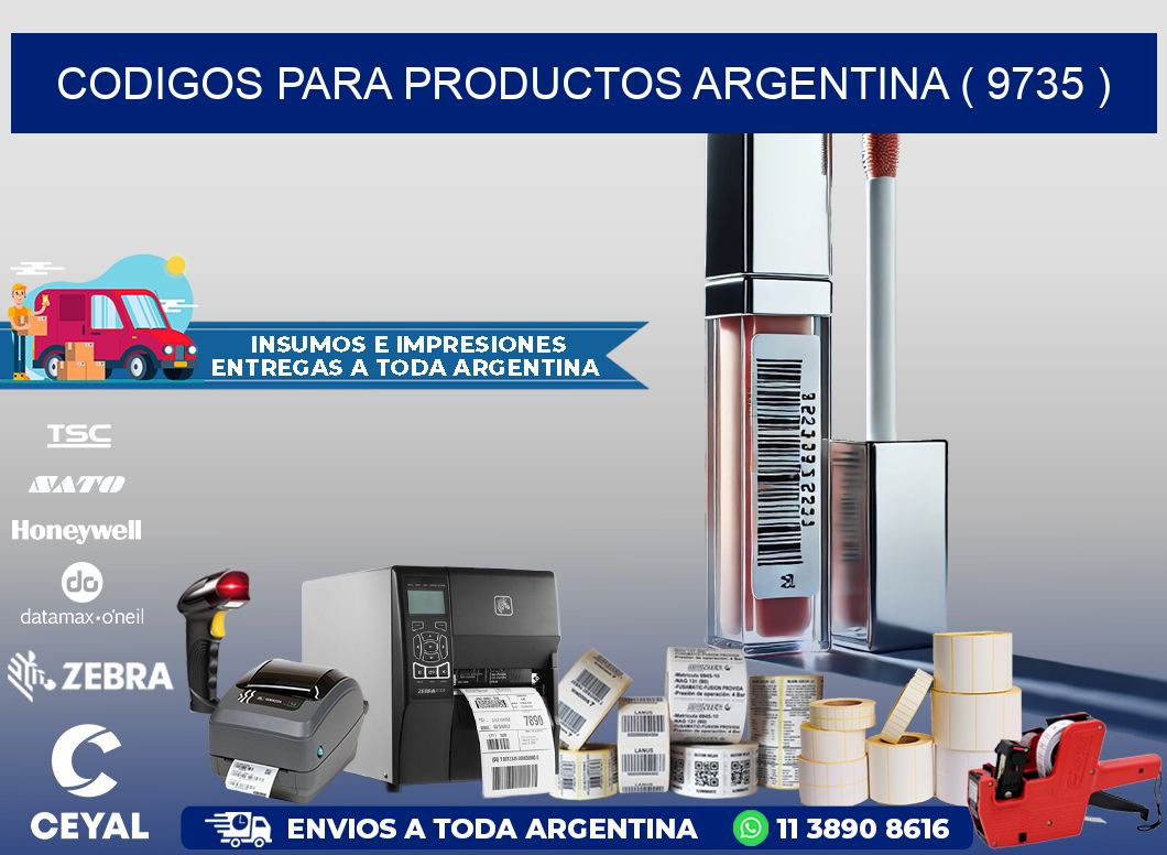 CODIGOS PARA PRODUCTOS ARGENTINA ( 9735 )