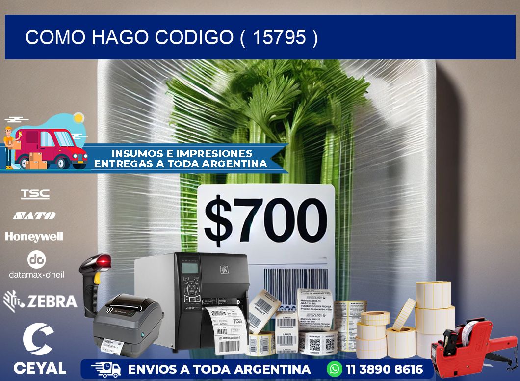 COMO HAGO CODIGO ( 15795 )