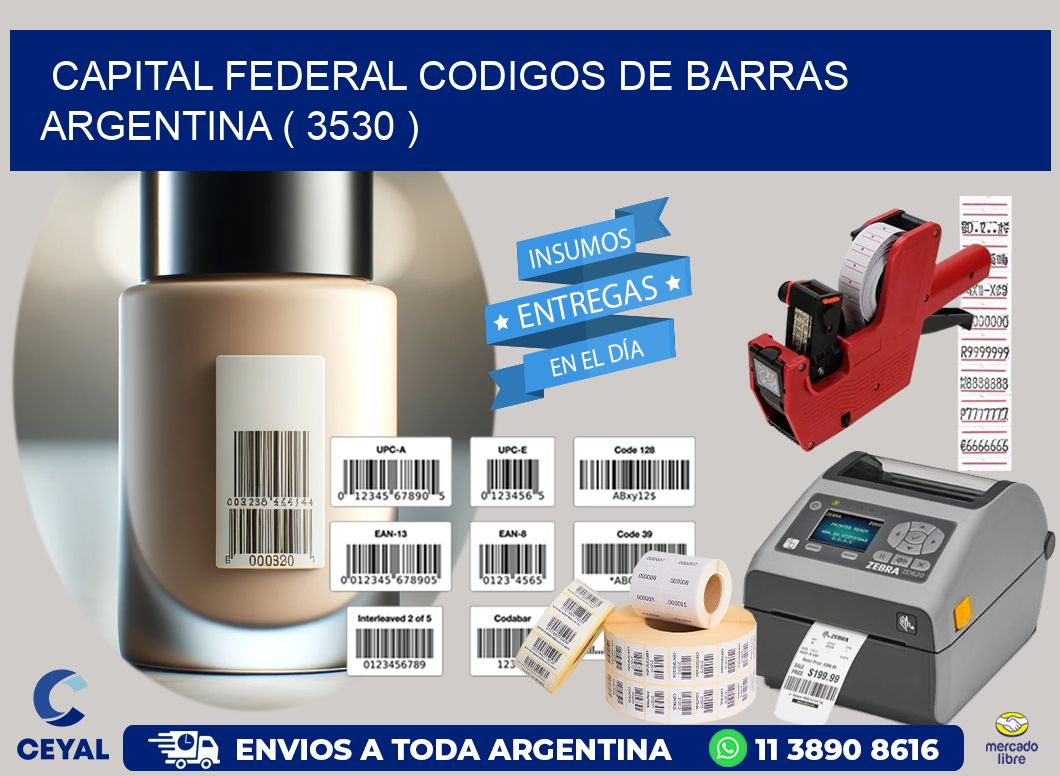 Capital federal codigos de barras argentina ( 3530 )