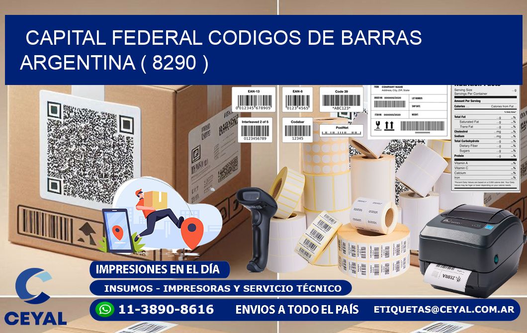 Capital federal codigos de barras argentina ( 8290 )