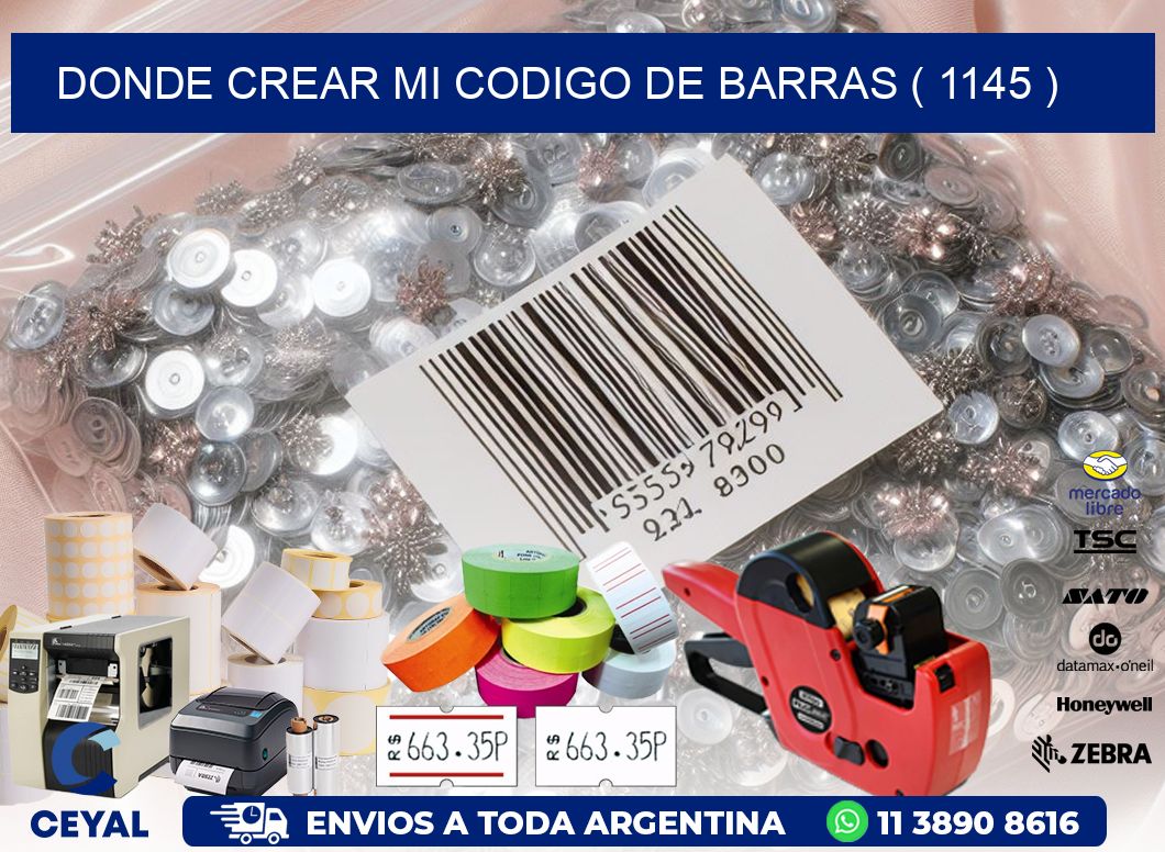 DONDE CREAR MI CODIGO DE BARRAS ( 1145 )