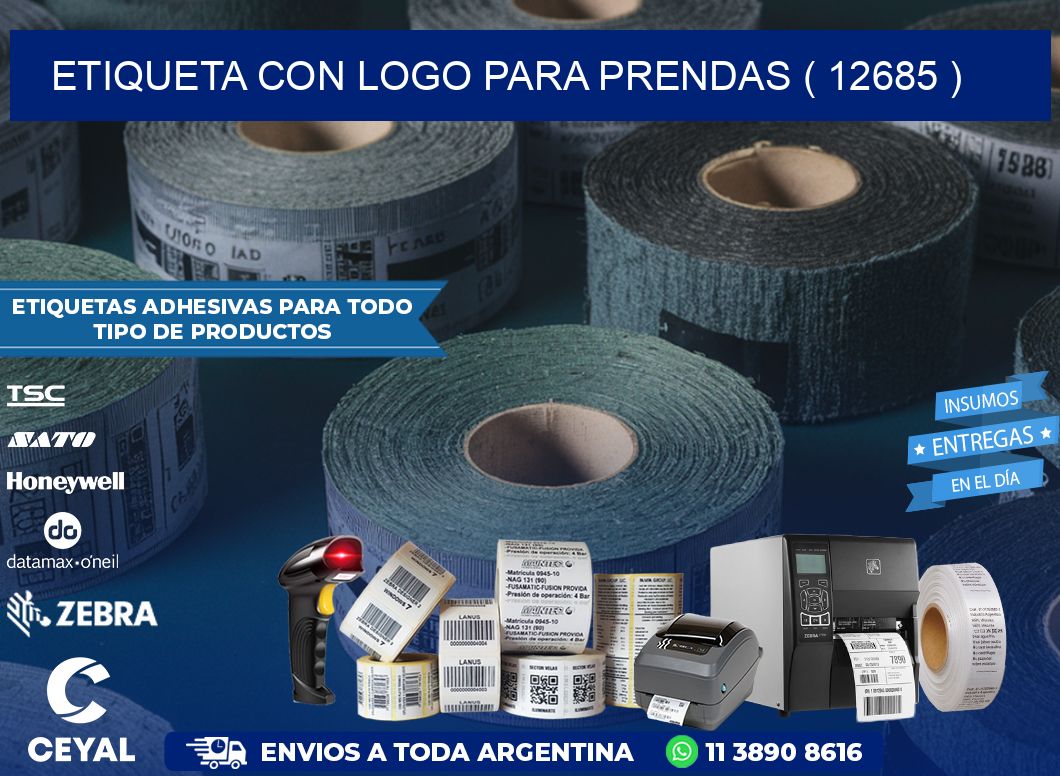ETIQUETA CON LOGO PARA PRENDAS ( 12685 )