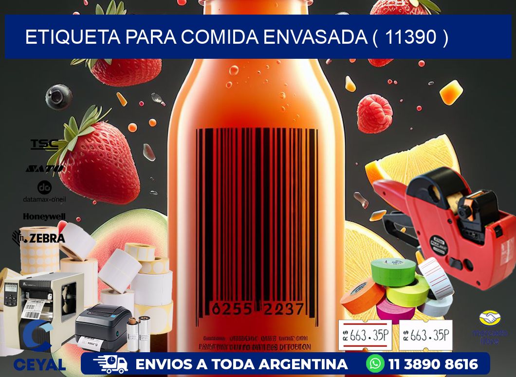 ETIQUETA PARA COMIDA ENVASADA ( 11390 )