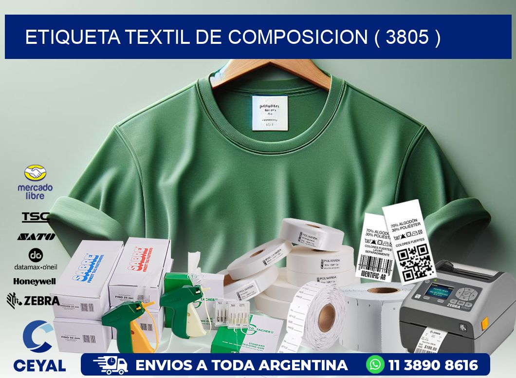 ETIQUETA TEXTIL DE COMPOSICION ( 3805 )