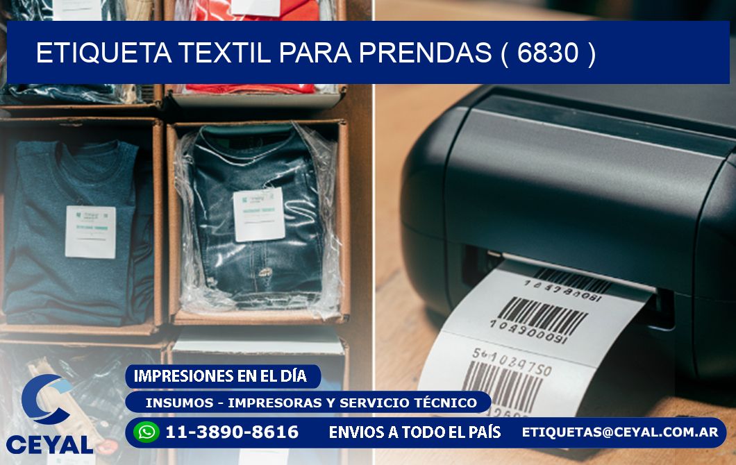 ETIQUETA TEXTIL PARA PRENDAS ( 6830 )