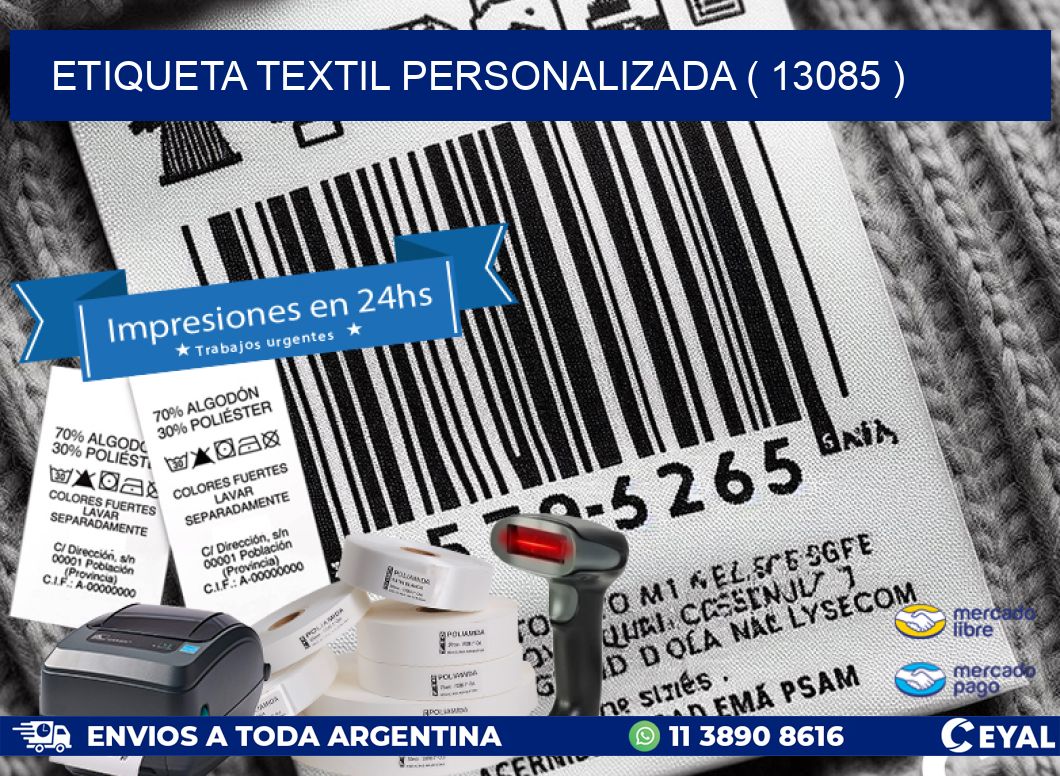 ETIQUETA TEXTIL PERSONALIZADA ( 13085 )