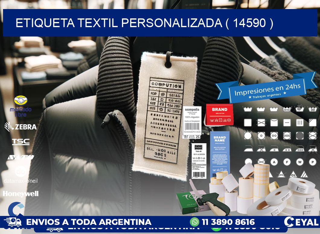 ETIQUETA TEXTIL PERSONALIZADA ( 14590 )