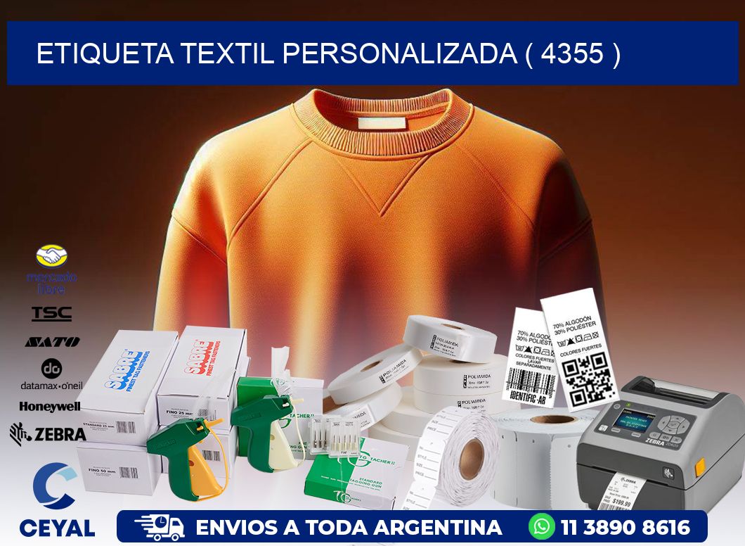 ETIQUETA TEXTIL PERSONALIZADA ( 4355 )
