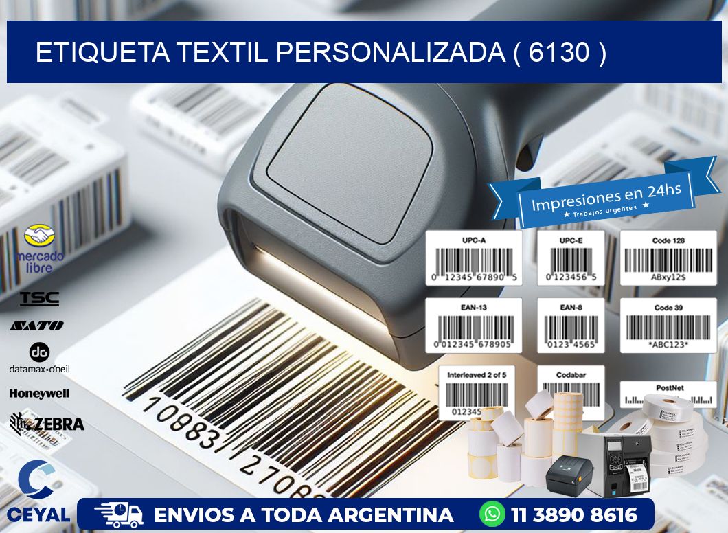 ETIQUETA TEXTIL PERSONALIZADA ( 6130 )