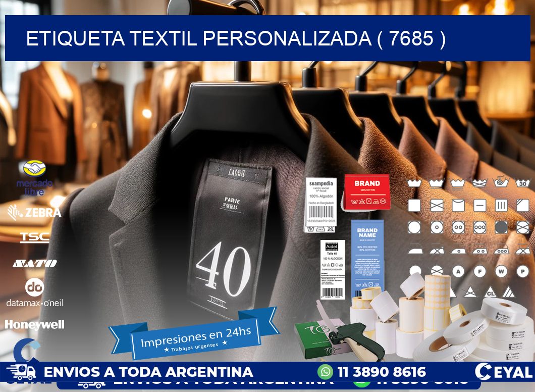 ETIQUETA TEXTIL PERSONALIZADA ( 7685 )