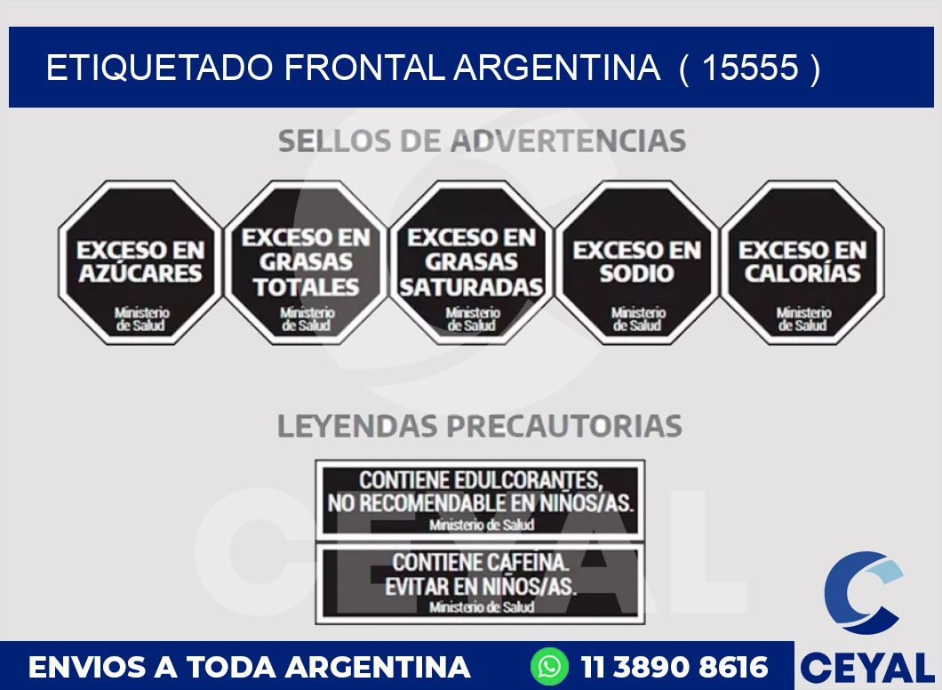 ETIQUETADO FRONTAL ARGENTINA  ( 15555 )