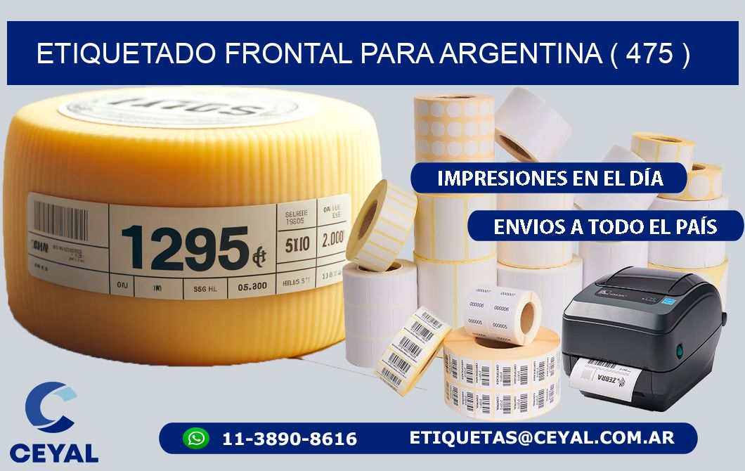 ETIQUETADO FRONTAL PARA ARGENTINA ( 475 )