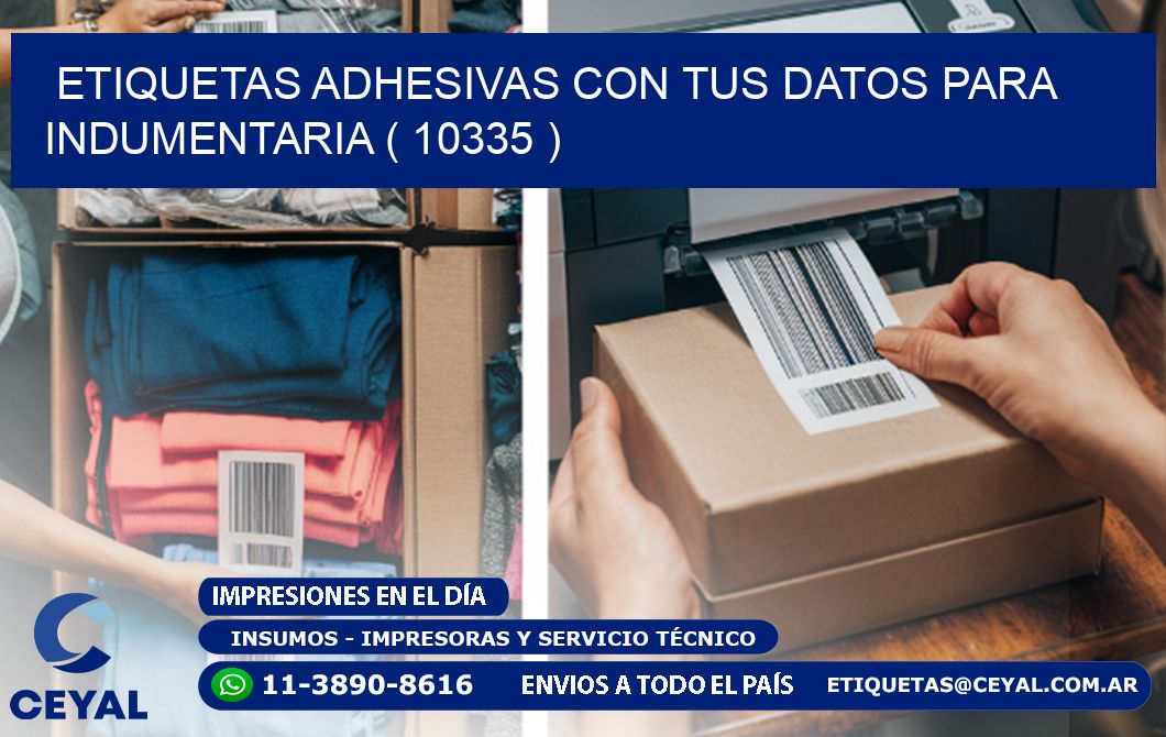 ETIQUETAS ADHESIVAS CON TUS DATOS PARA INDUMENTARIA ( 10335 )
