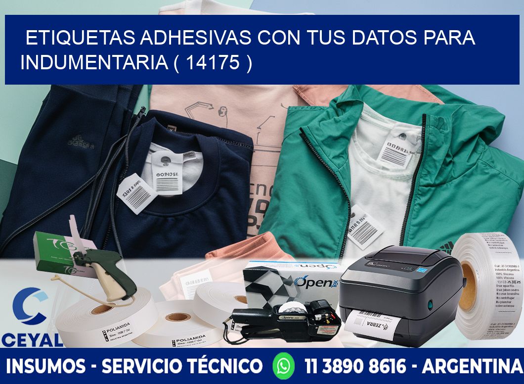 ETIQUETAS ADHESIVAS CON TUS DATOS PARA INDUMENTARIA ( 14175 )