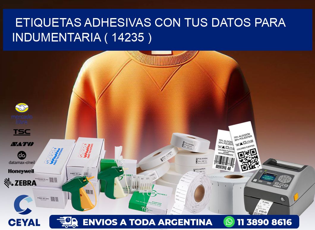 ETIQUETAS ADHESIVAS CON TUS DATOS PARA INDUMENTARIA ( 14235 )
