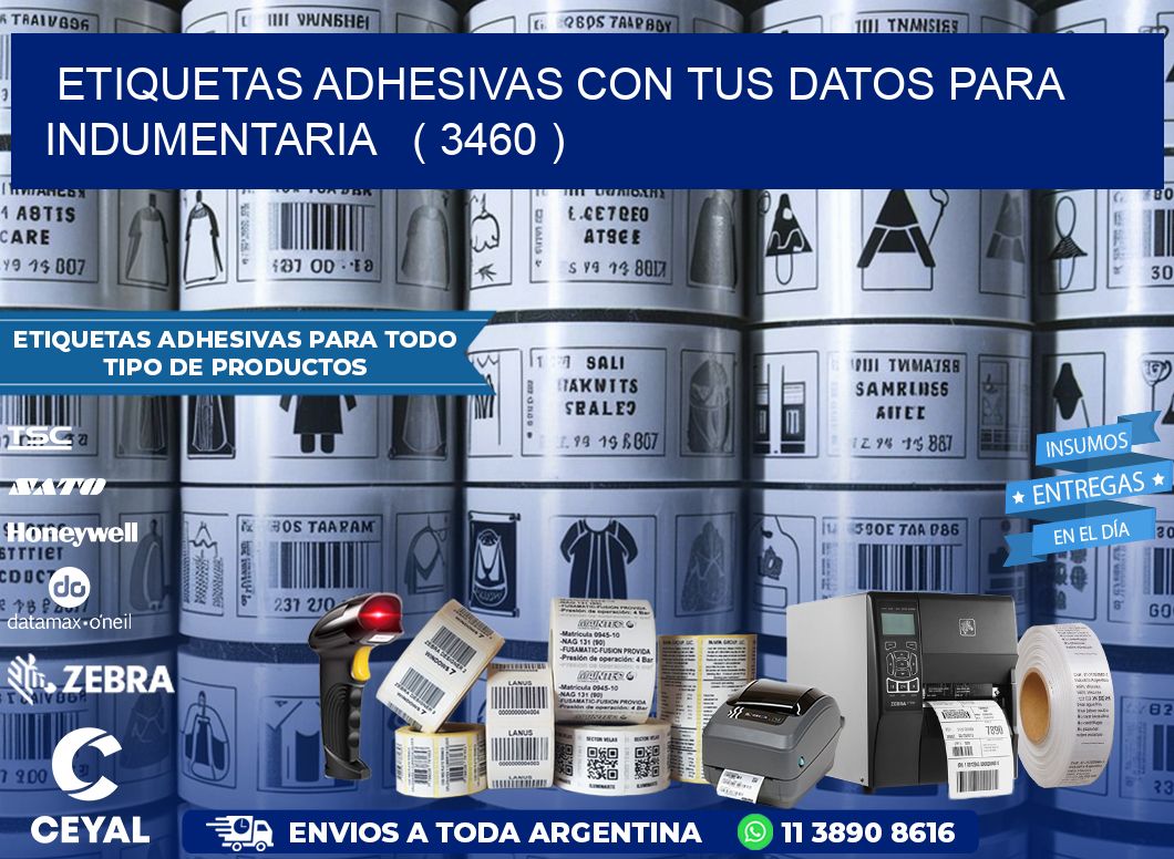 ETIQUETAS ADHESIVAS CON TUS DATOS PARA INDUMENTARIA   ( 3460 )