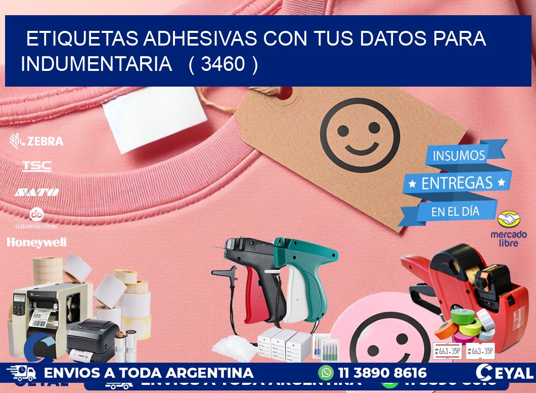 ETIQUETAS ADHESIVAS CON TUS DATOS PARA INDUMENTARIA   ( 3460 )