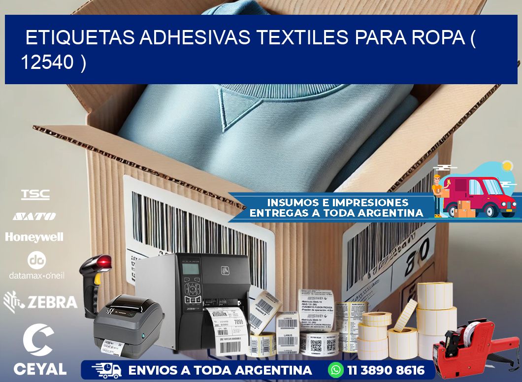 ETIQUETAS ADHESIVAS TEXTILES PARA ROPA ( 12540 )