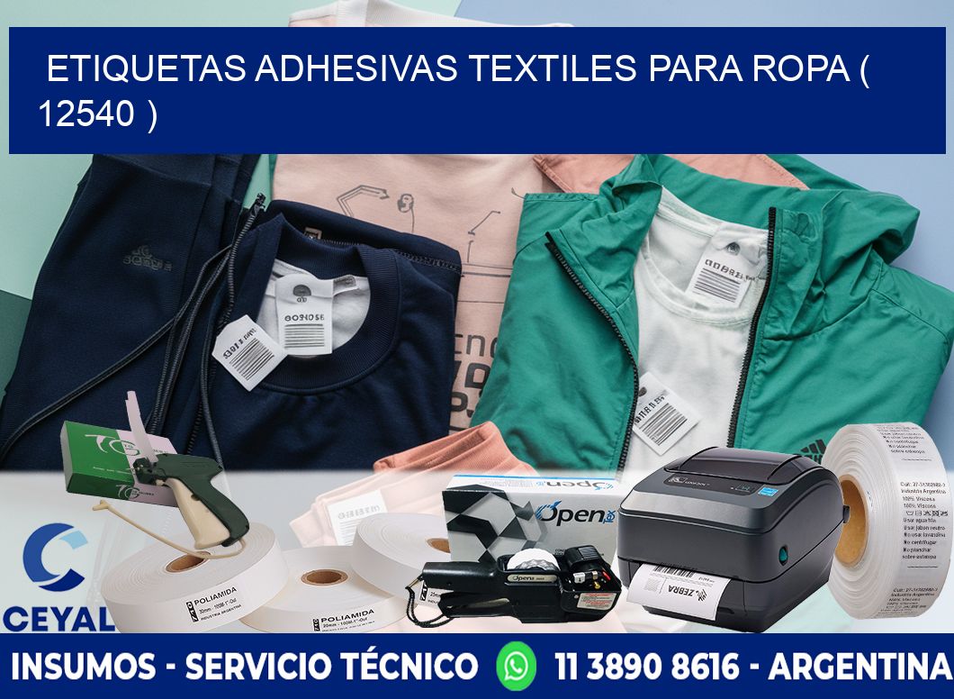 ETIQUETAS ADHESIVAS TEXTILES PARA ROPA ( 12540 )