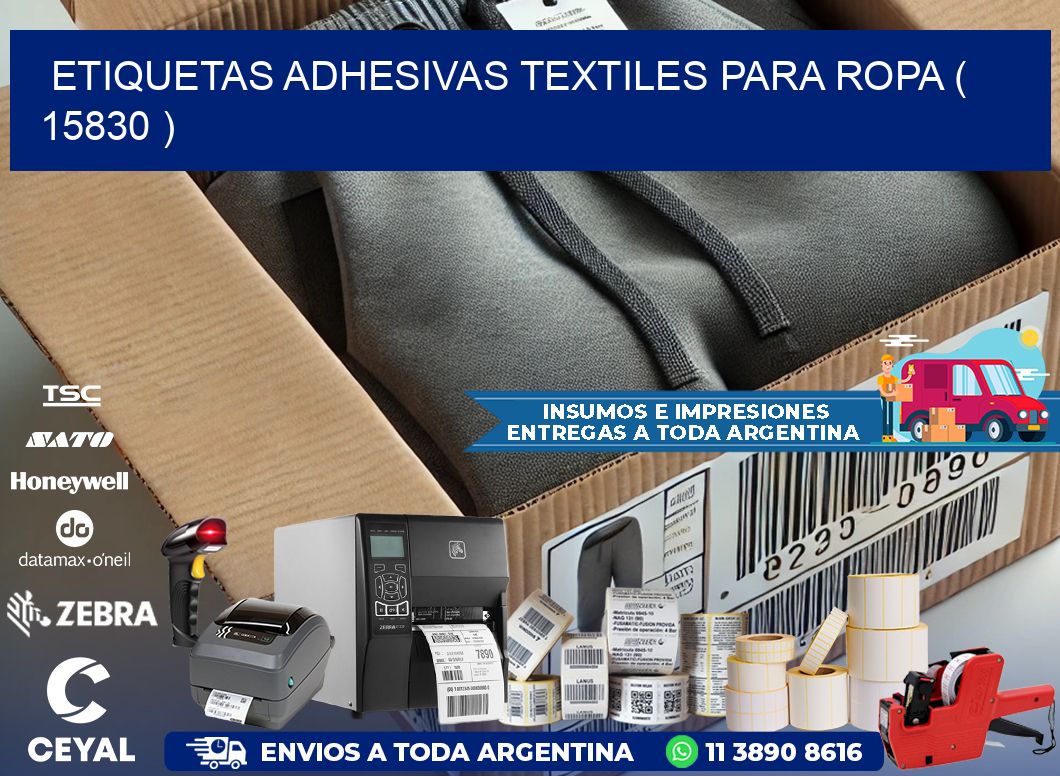 ETIQUETAS ADHESIVAS TEXTILES PARA ROPA ( 15830 )
