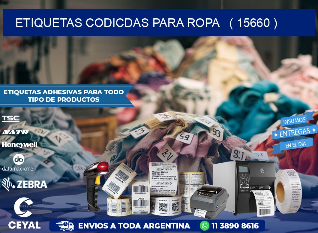 ETIQUETAS CODICDAS PARA ROPA   ( 15660 )
