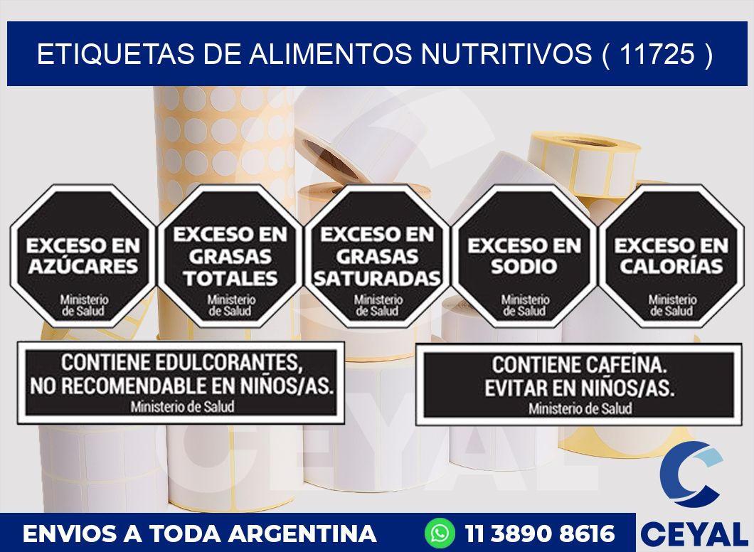 ETIQUETAS DE ALIMENTOS NUTRITIVOS ( 11725 )