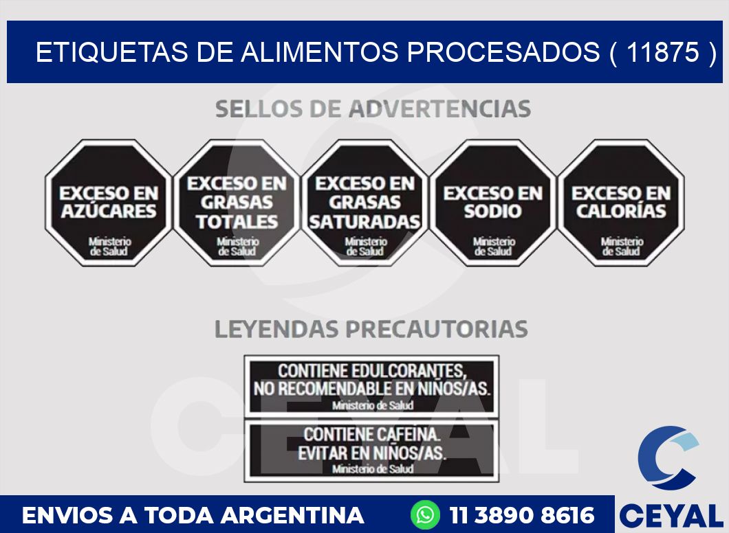 ETIQUETAS DE ALIMENTOS PROCESADOS ( 11875 )