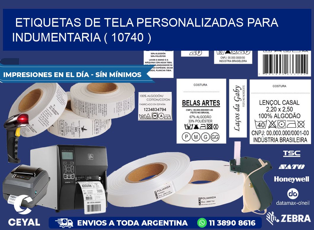ETIQUETAS DE TELA PERSONALIZADAS PARA INDUMENTARIA ( 10740 )