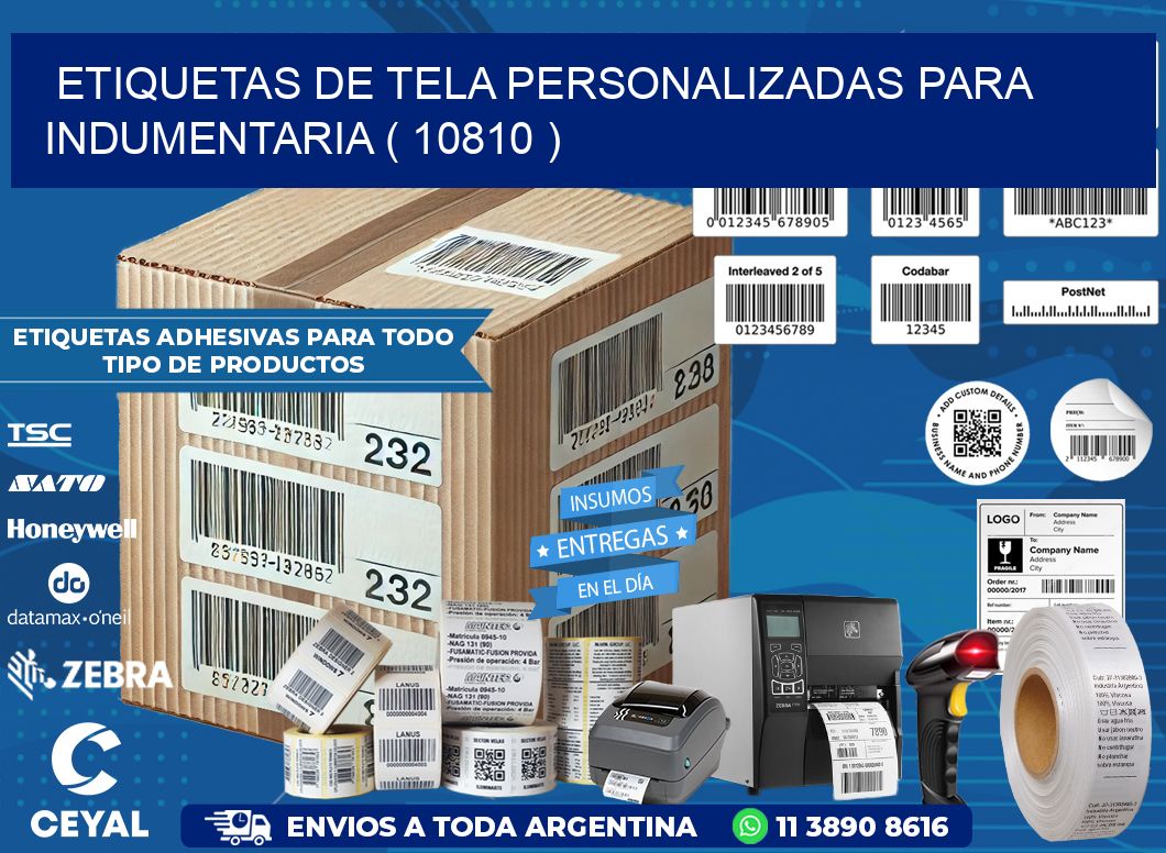 ETIQUETAS DE TELA PERSONALIZADAS PARA INDUMENTARIA ( 10810 )
