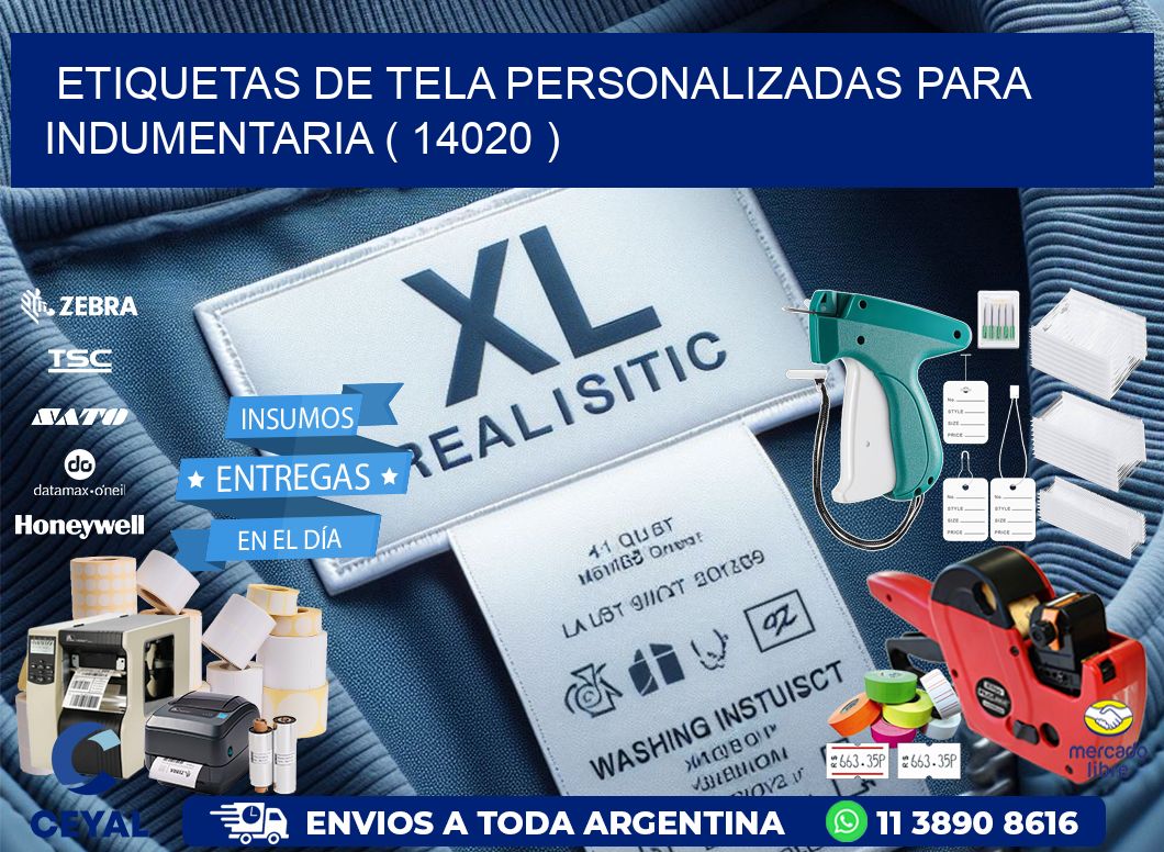 ETIQUETAS DE TELA PERSONALIZADAS PARA INDUMENTARIA ( 14020 )