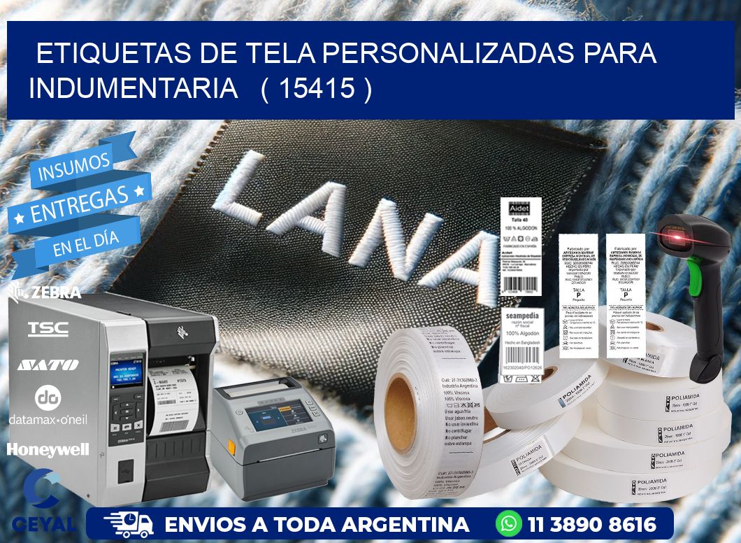 ETIQUETAS DE TELA PERSONALIZADAS PARA INDUMENTARIA   ( 15415 )
