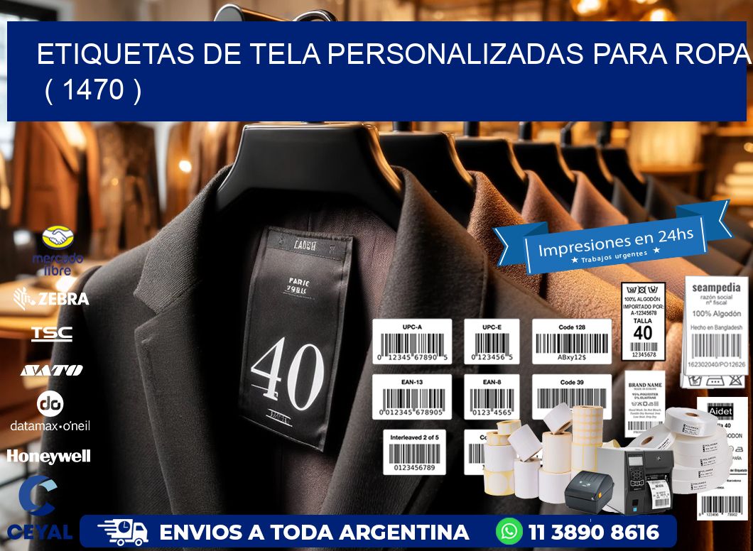 ETIQUETAS DE TELA PERSONALIZADAS PARA ROPA   ( 1470 )