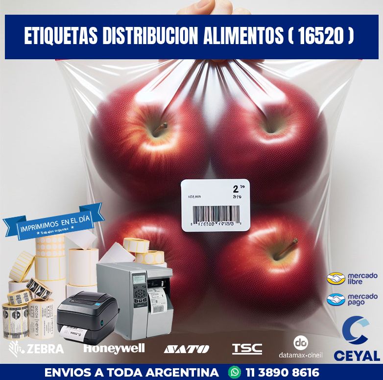 ETIQUETAS DISTRIBUCION ALIMENTOS ( 16520 )