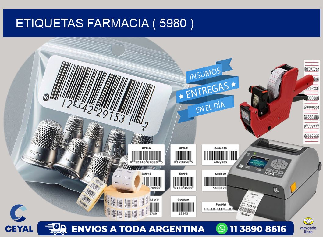ETIQUETAS FARMACIA ( 5980 )