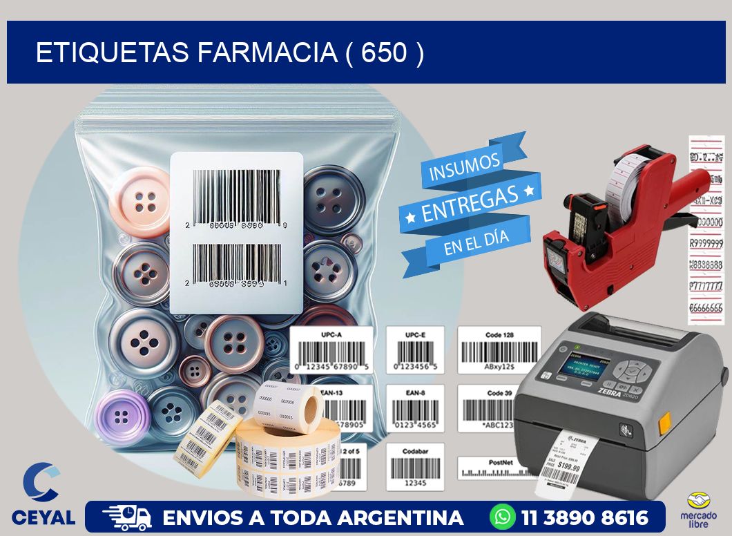 ETIQUETAS FARMACIA ( 650 )