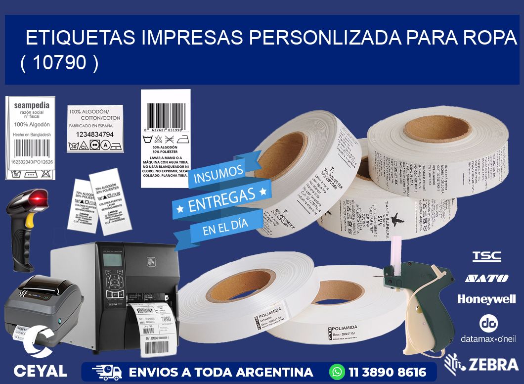 ETIQUETAS IMPRESAS PERSONLIZADA PARA ROPA ( 10790 )