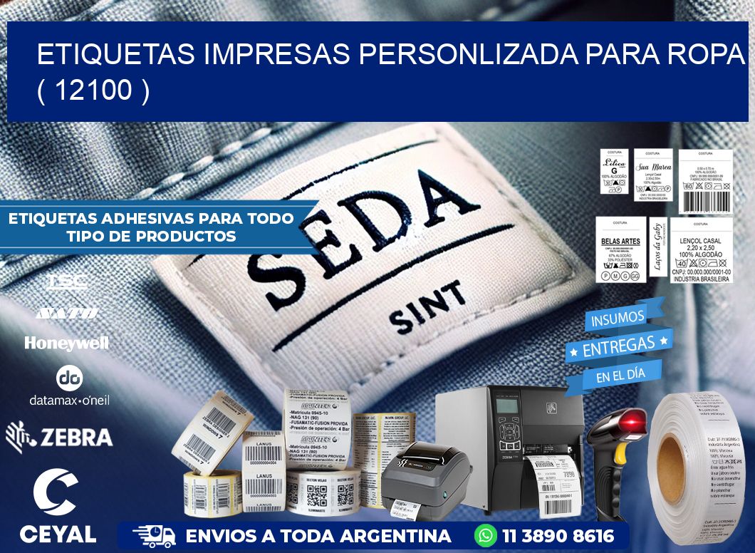 ETIQUETAS IMPRESAS PERSONLIZADA PARA ROPA   ( 12100 )