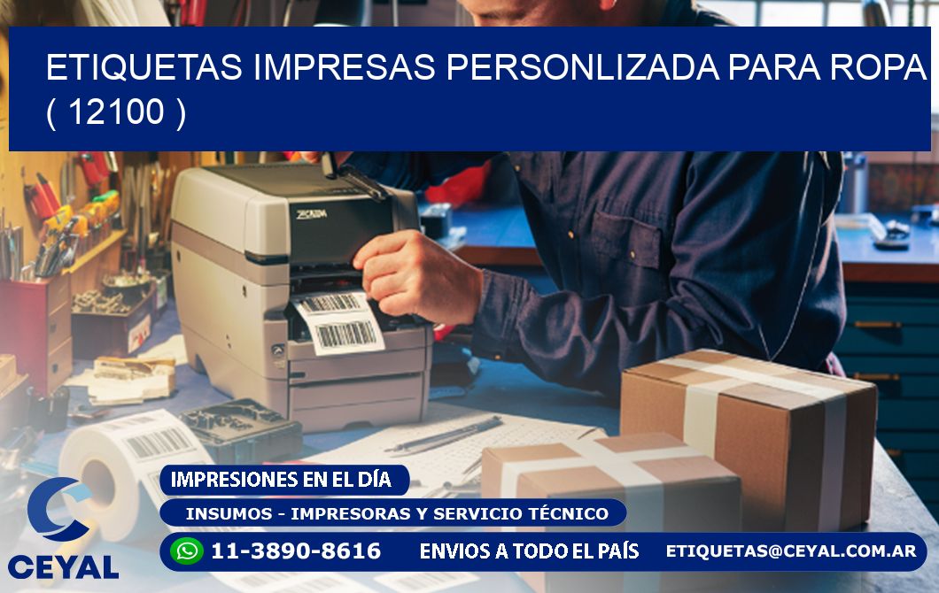 ETIQUETAS IMPRESAS PERSONLIZADA PARA ROPA   ( 12100 )