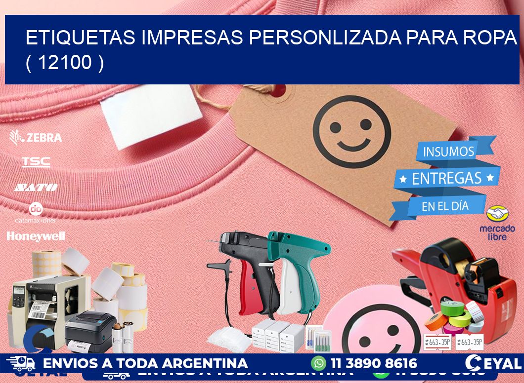 ETIQUETAS IMPRESAS PERSONLIZADA PARA ROPA   ( 12100 )