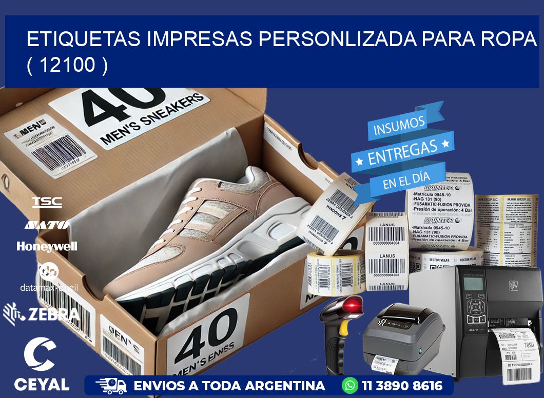 ETIQUETAS IMPRESAS PERSONLIZADA PARA ROPA   ( 12100 )