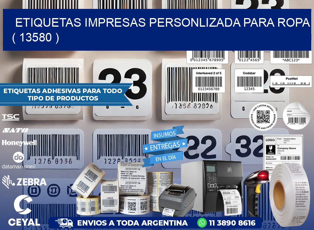 ETIQUETAS IMPRESAS PERSONLIZADA PARA ROPA ( 13580 )