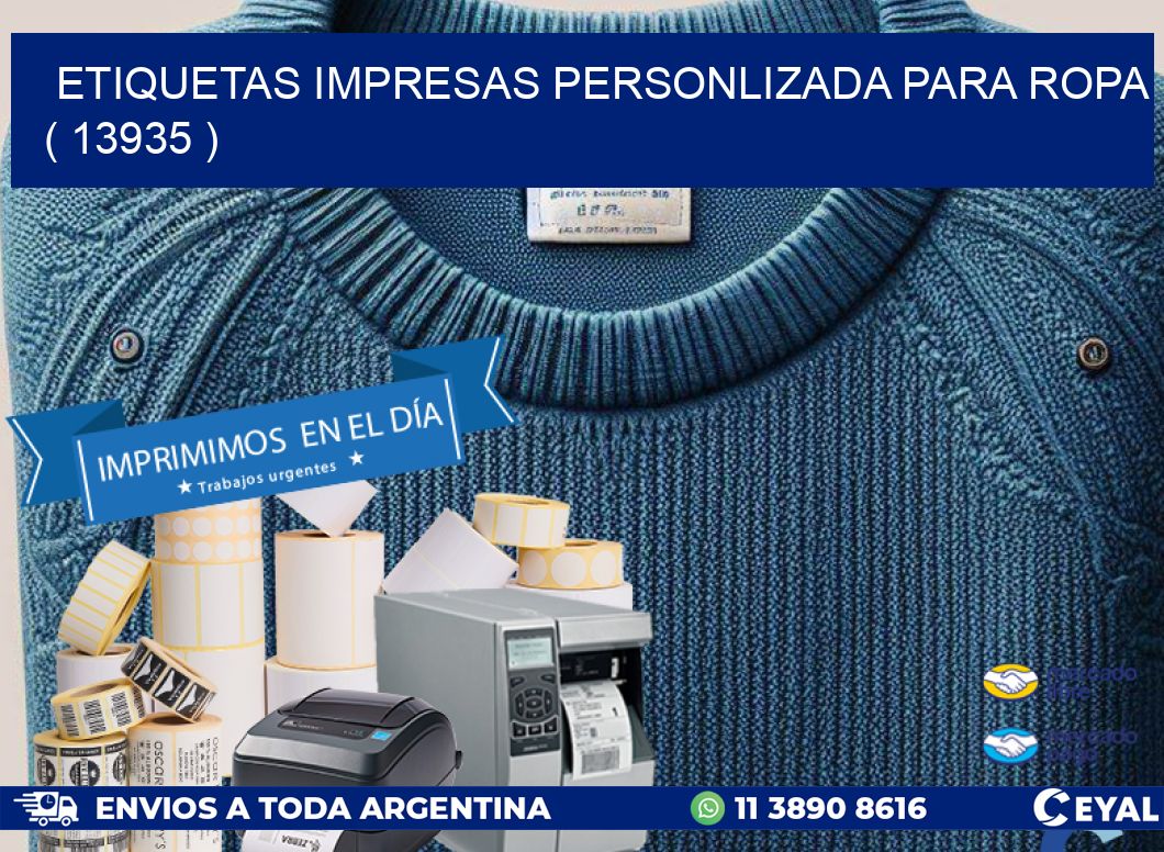 ETIQUETAS IMPRESAS PERSONLIZADA PARA ROPA ( 13935 )